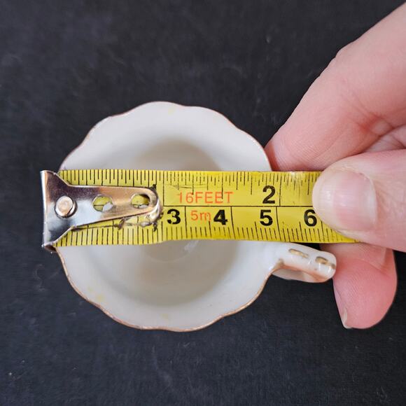 Empress Hand Painted Mini Tea Cup and Saucer Dragon Design Made in Japan - Picture 8 of 12